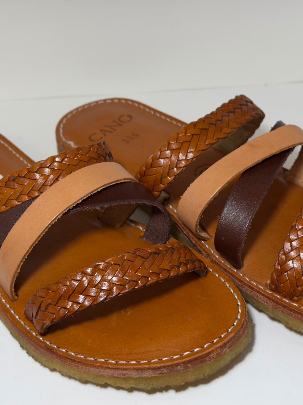 Mexican leather sandals from the brand cano size 8